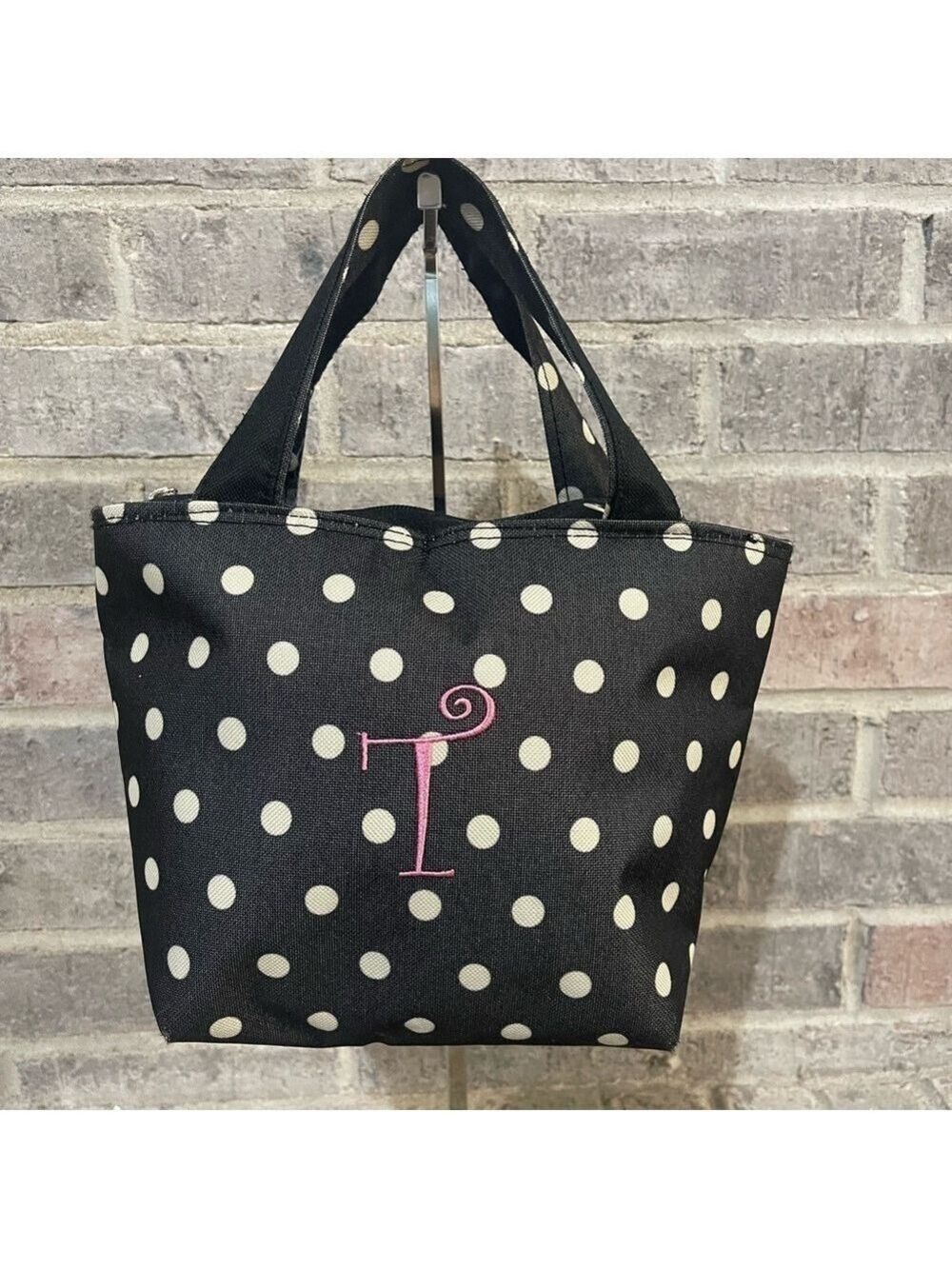 Polka Dot Tote Bag - Black and White